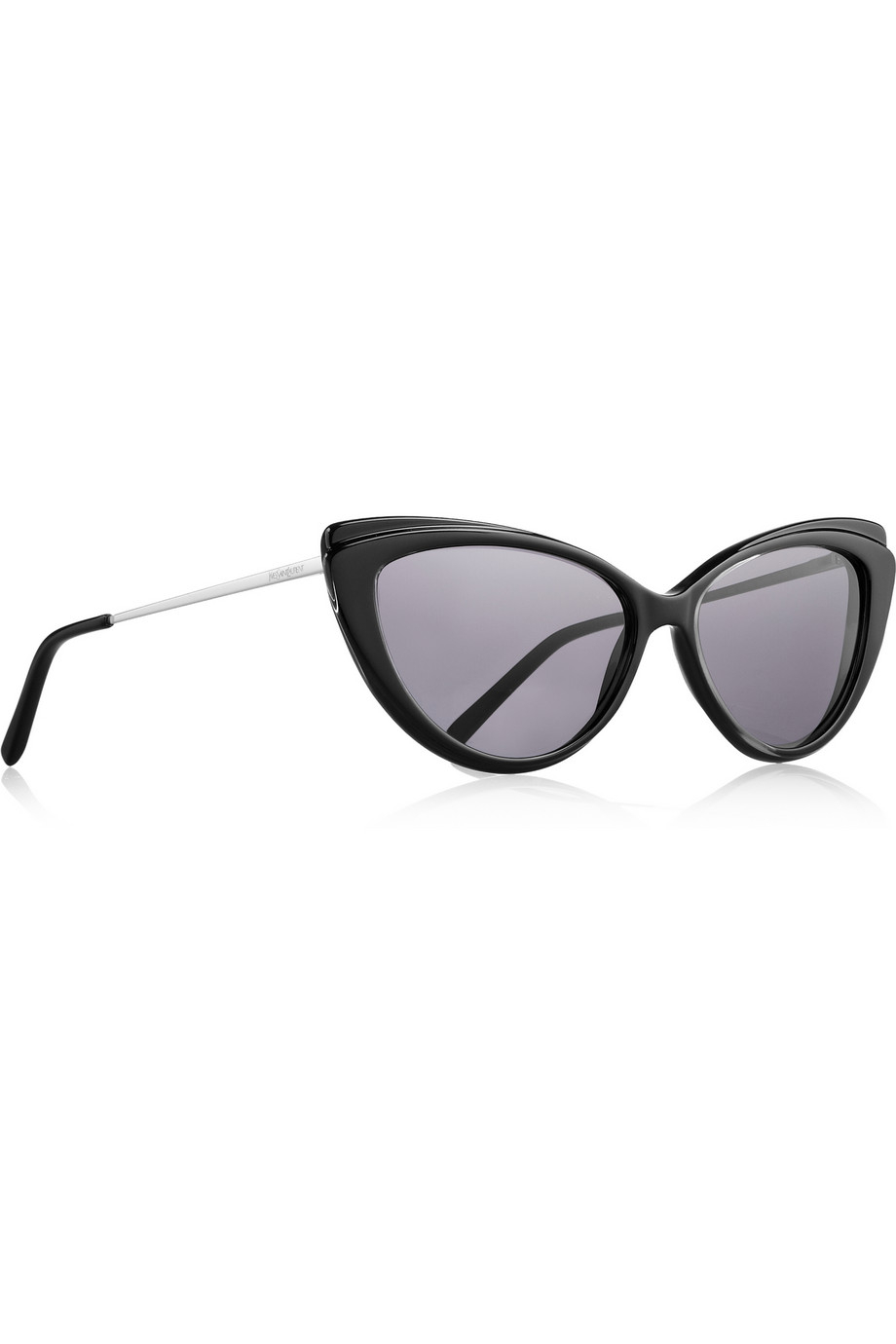 Saint Laurent Cat Eye Acetate And Metal Sunglasses In Black Lyst 2155