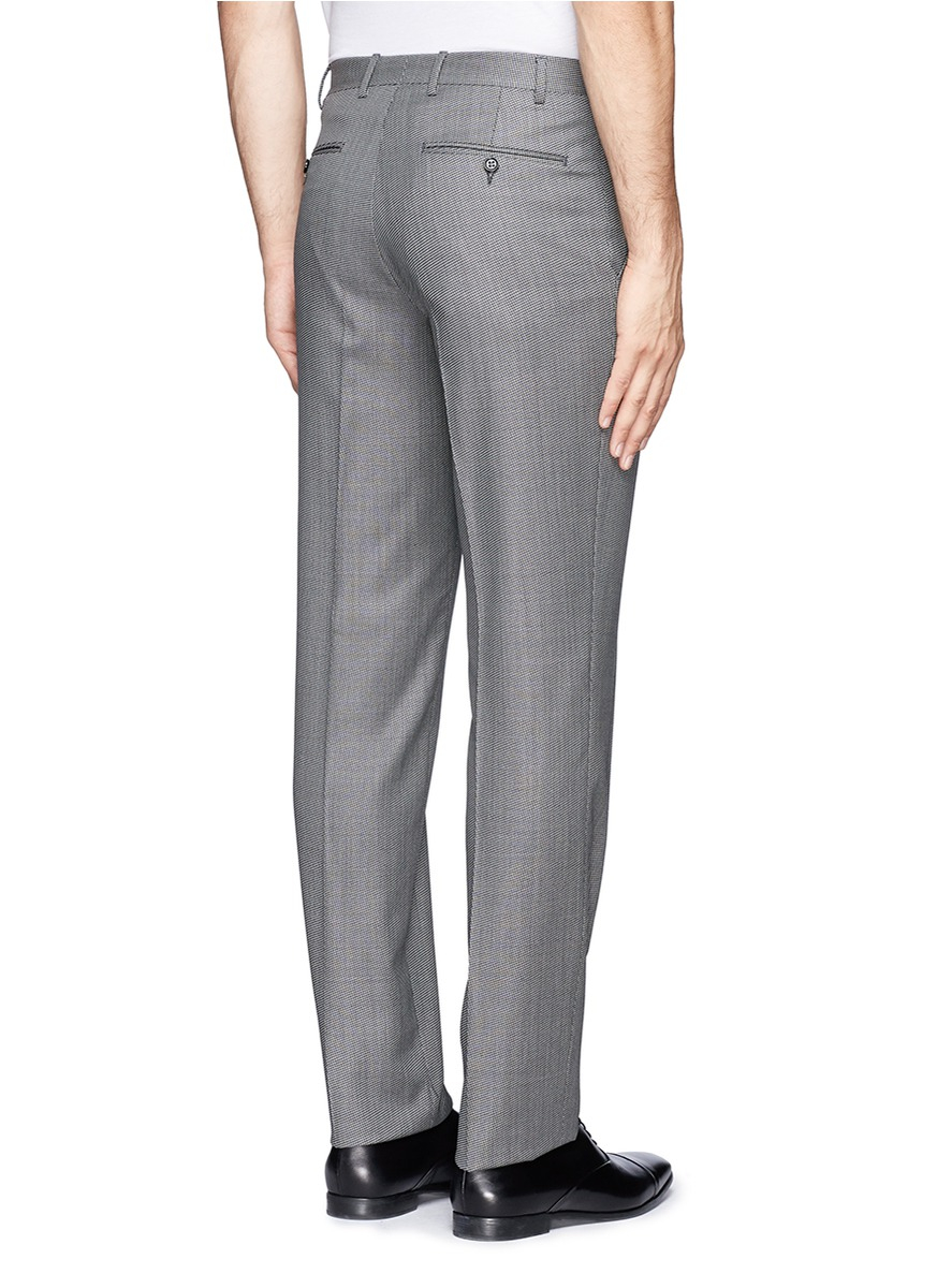 Canali Wool Pants in Gray for Men Lyst