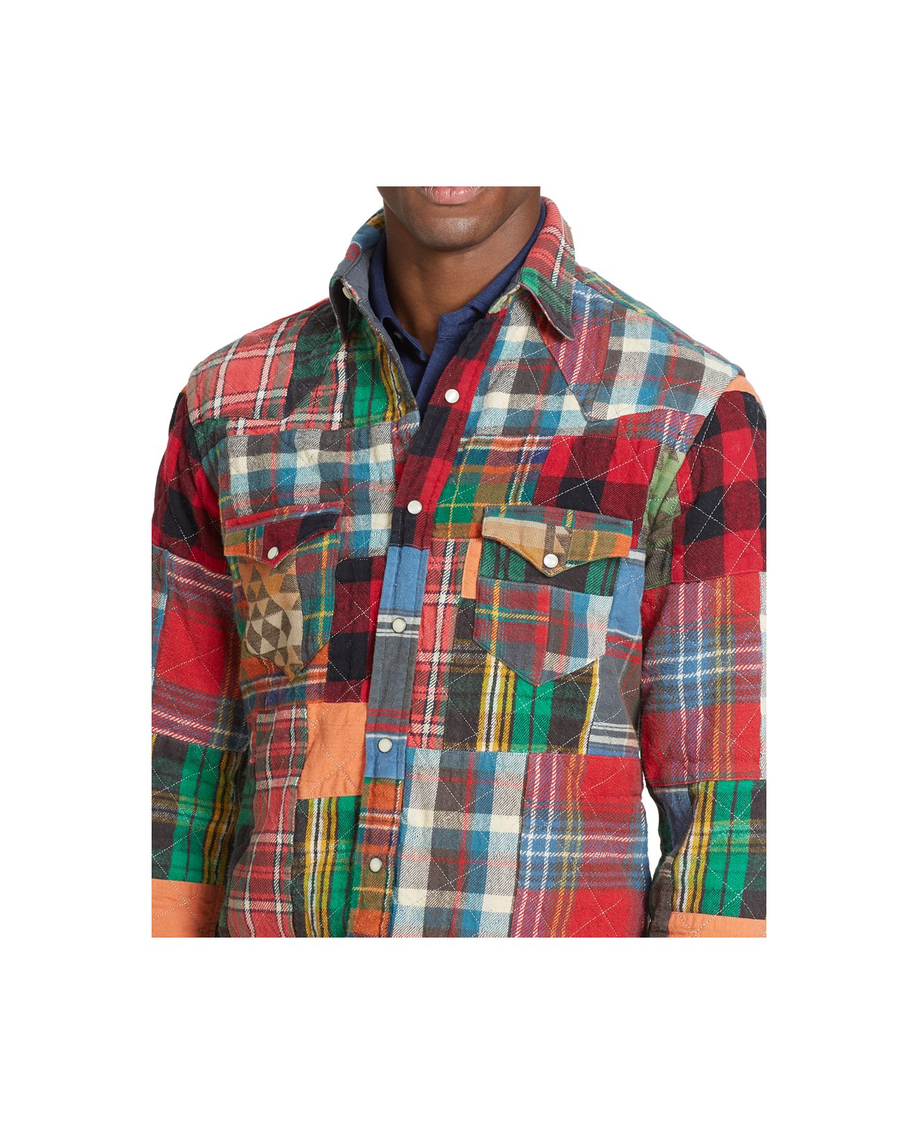 Lyst - Polo Ralph Lauren Patchwork Flannel Western Shirt for Men