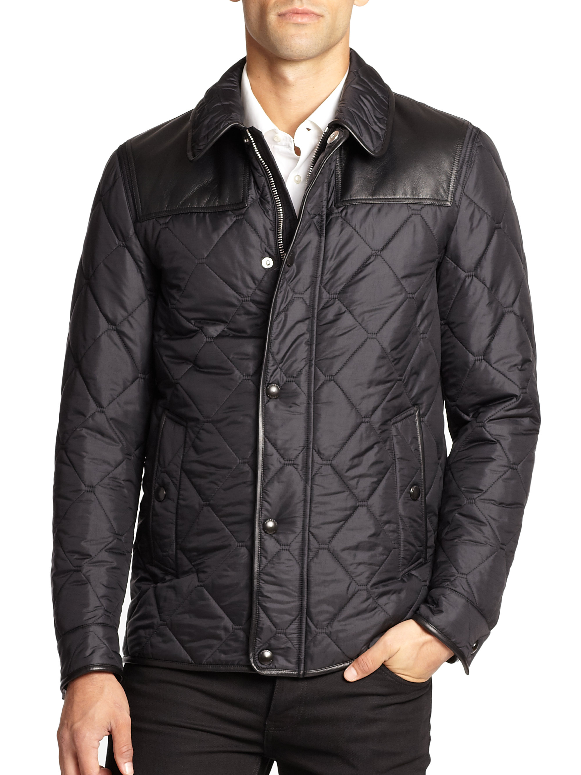 Lyst - Burberry Kinley Quilted Jacket in Black for Men
