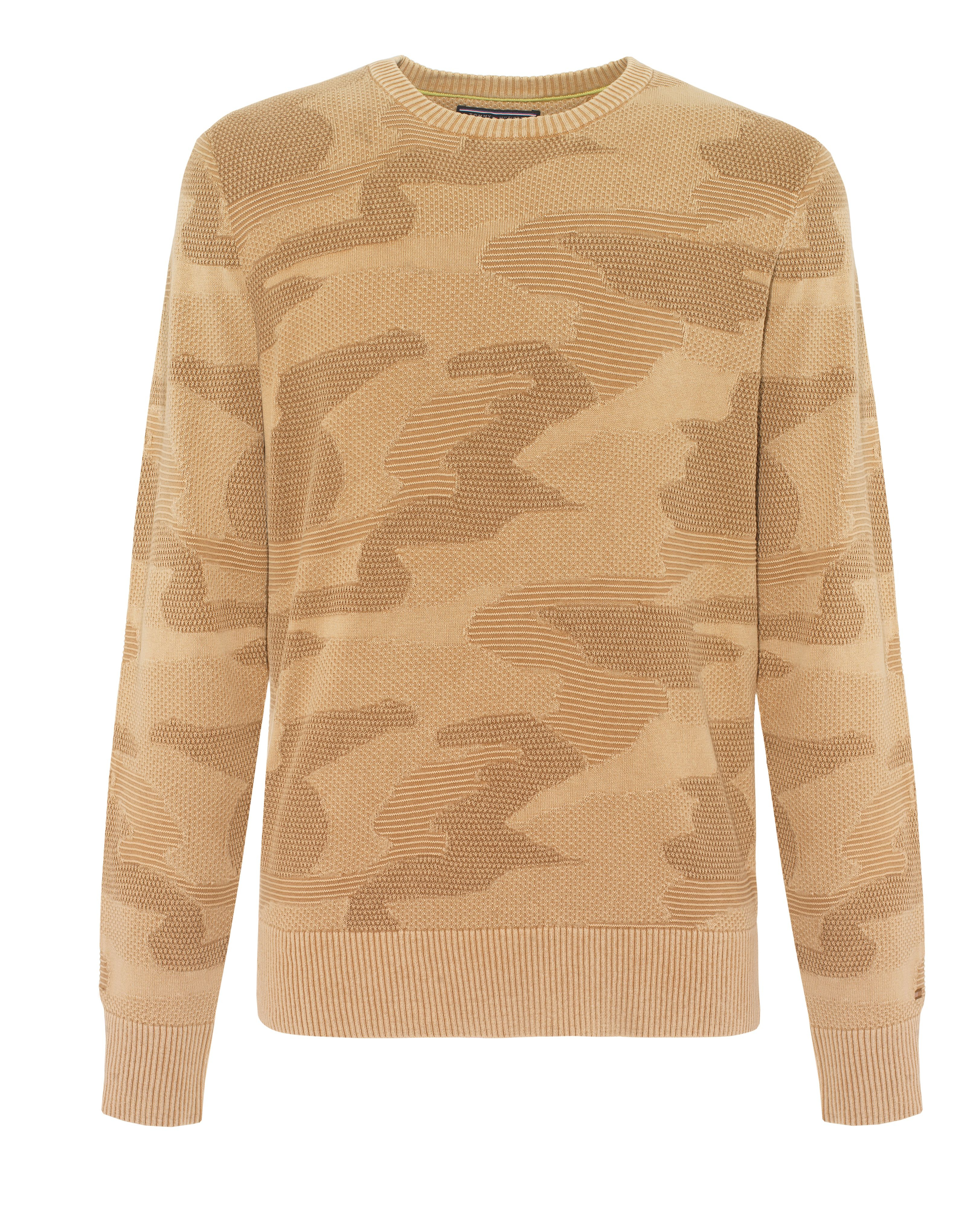 Tommy hilfiger Axel Pattern Crew Neck Jumper in Beige for Men | Lyst