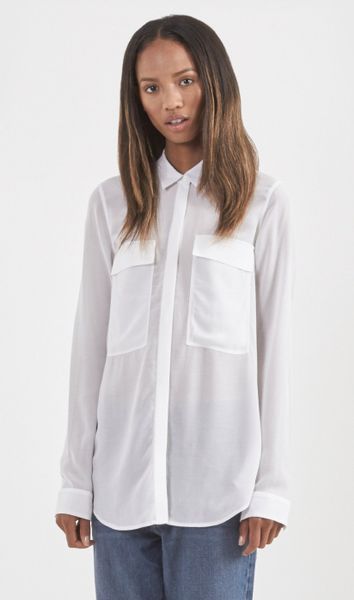 helmut lang white button down