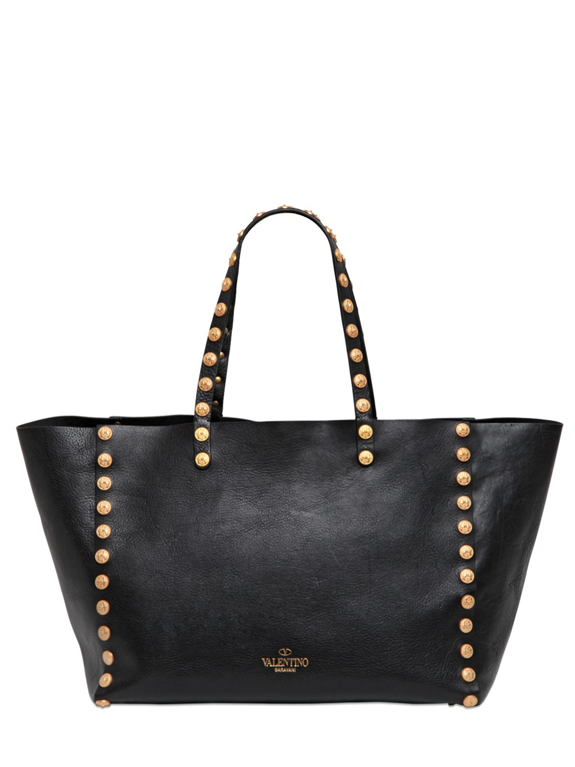 Lyst - Valentino Gryphon Studded Leather Tote Bag in Black