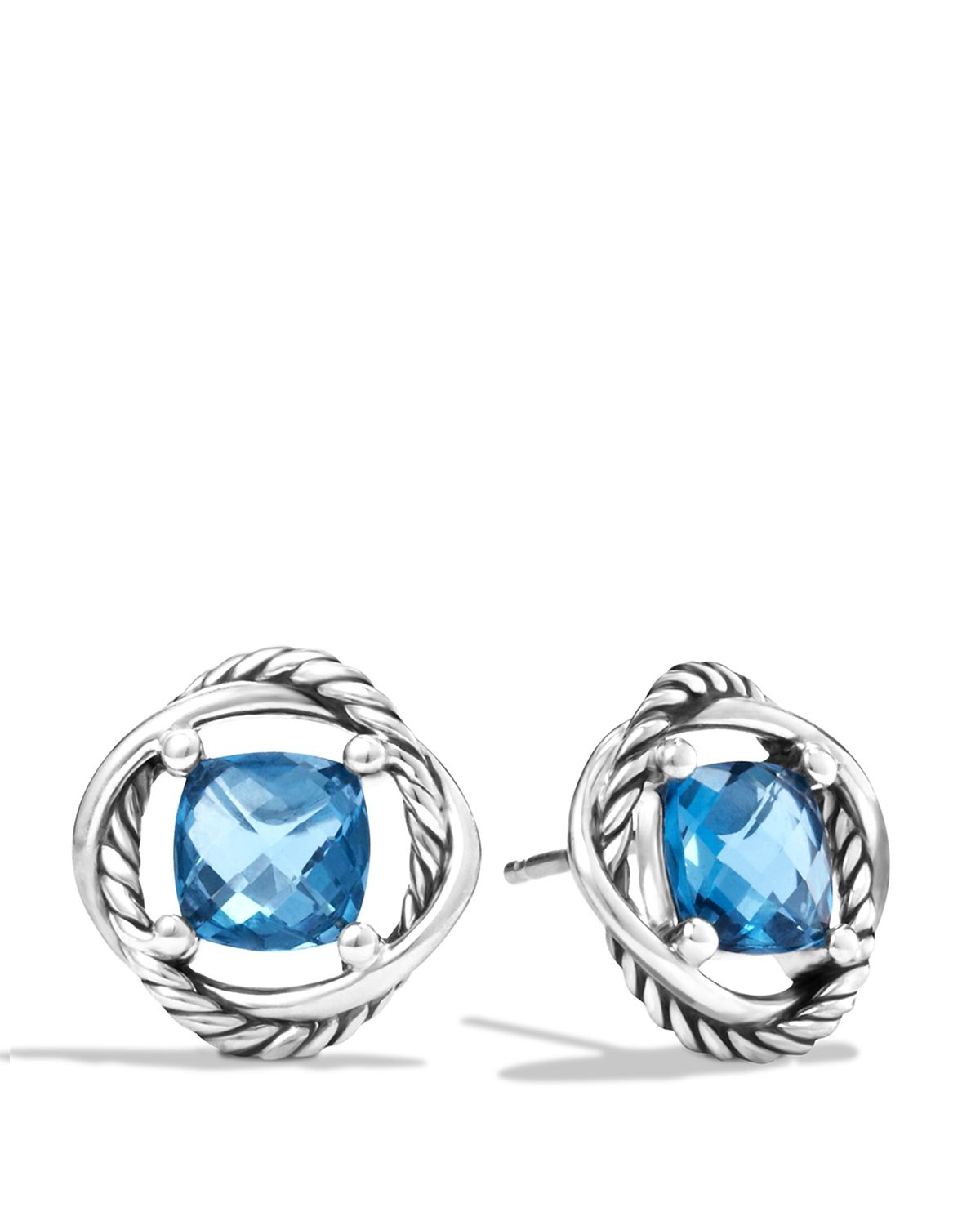 Lyst - David yurman Infinity Earrings With Hampton Blue Topaz in Blue