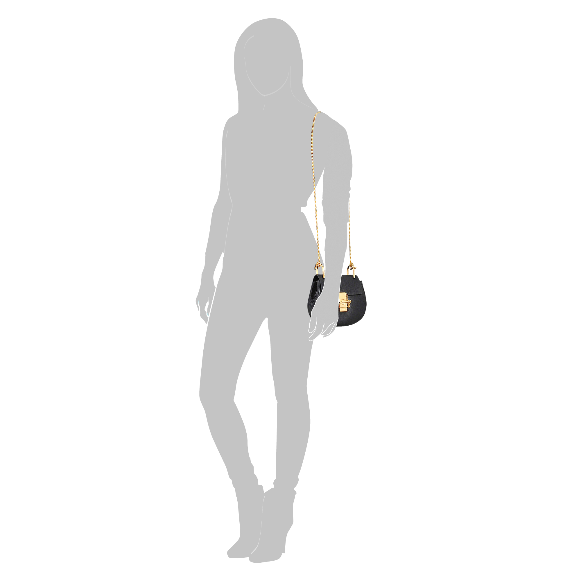 Lyst - Chloé Drew Mini Shoulder Bag in Black