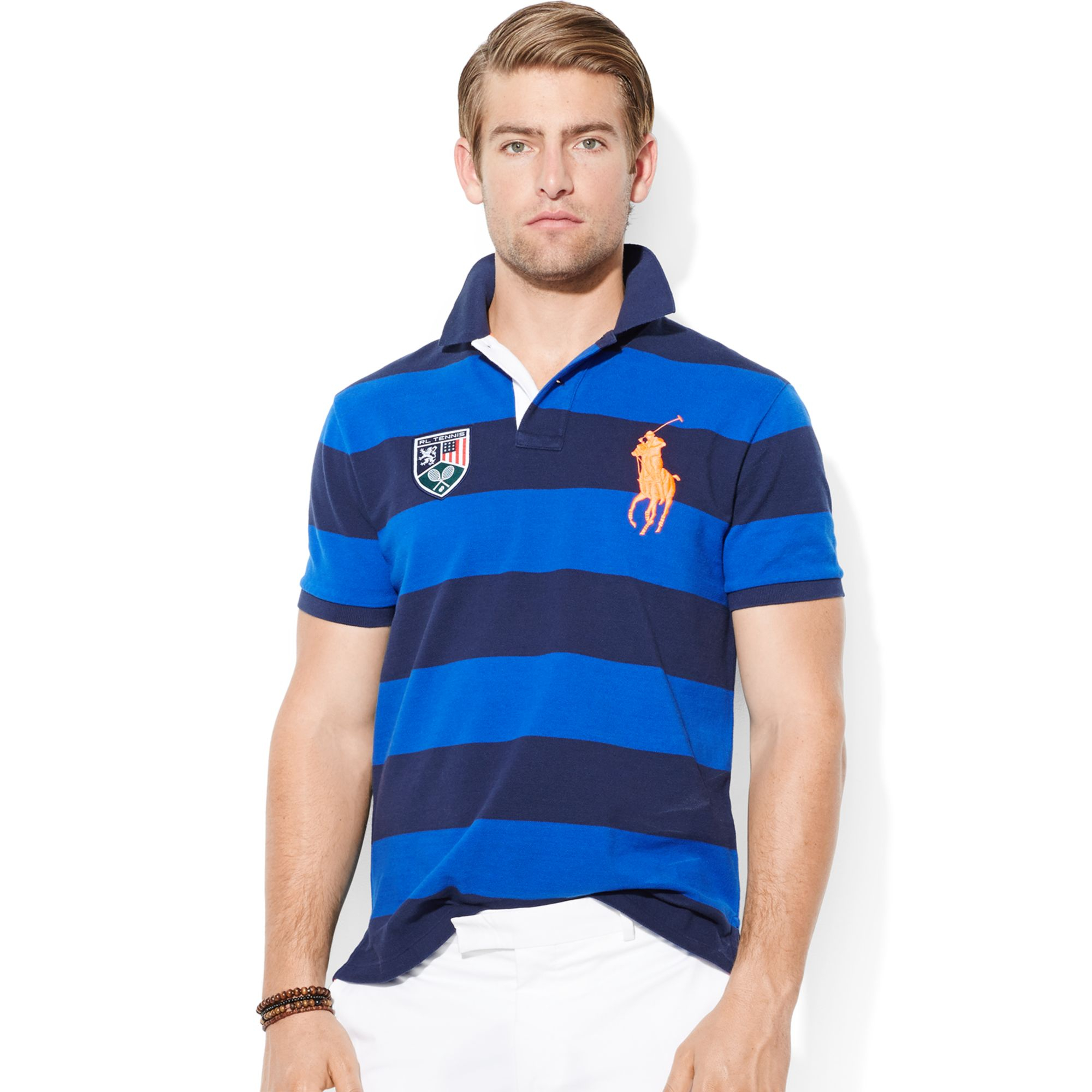 Polo Ralph Lauren Polo Us Open Striped Polo in Blue for Men (French ...