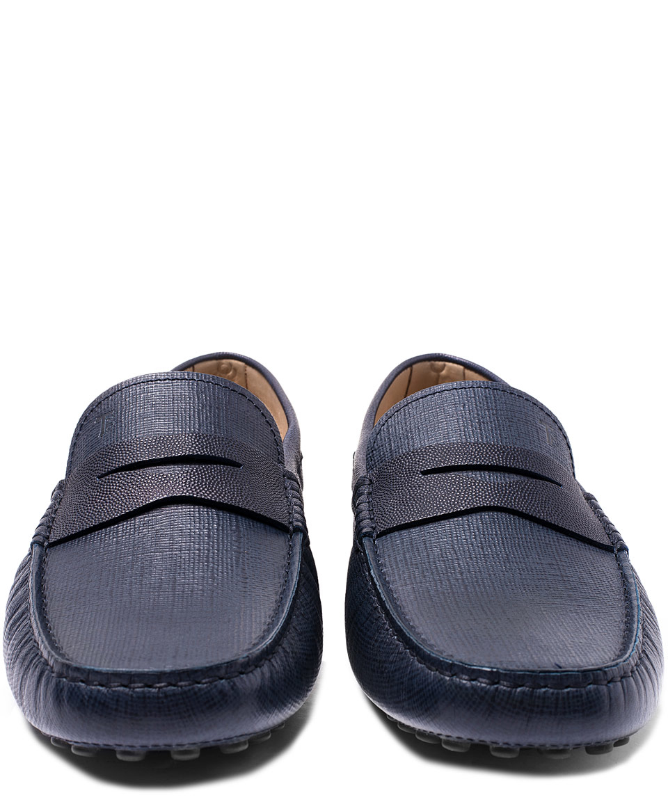Lyst Tod�S Navy Gommino Saffiano Leather Penny Loafer