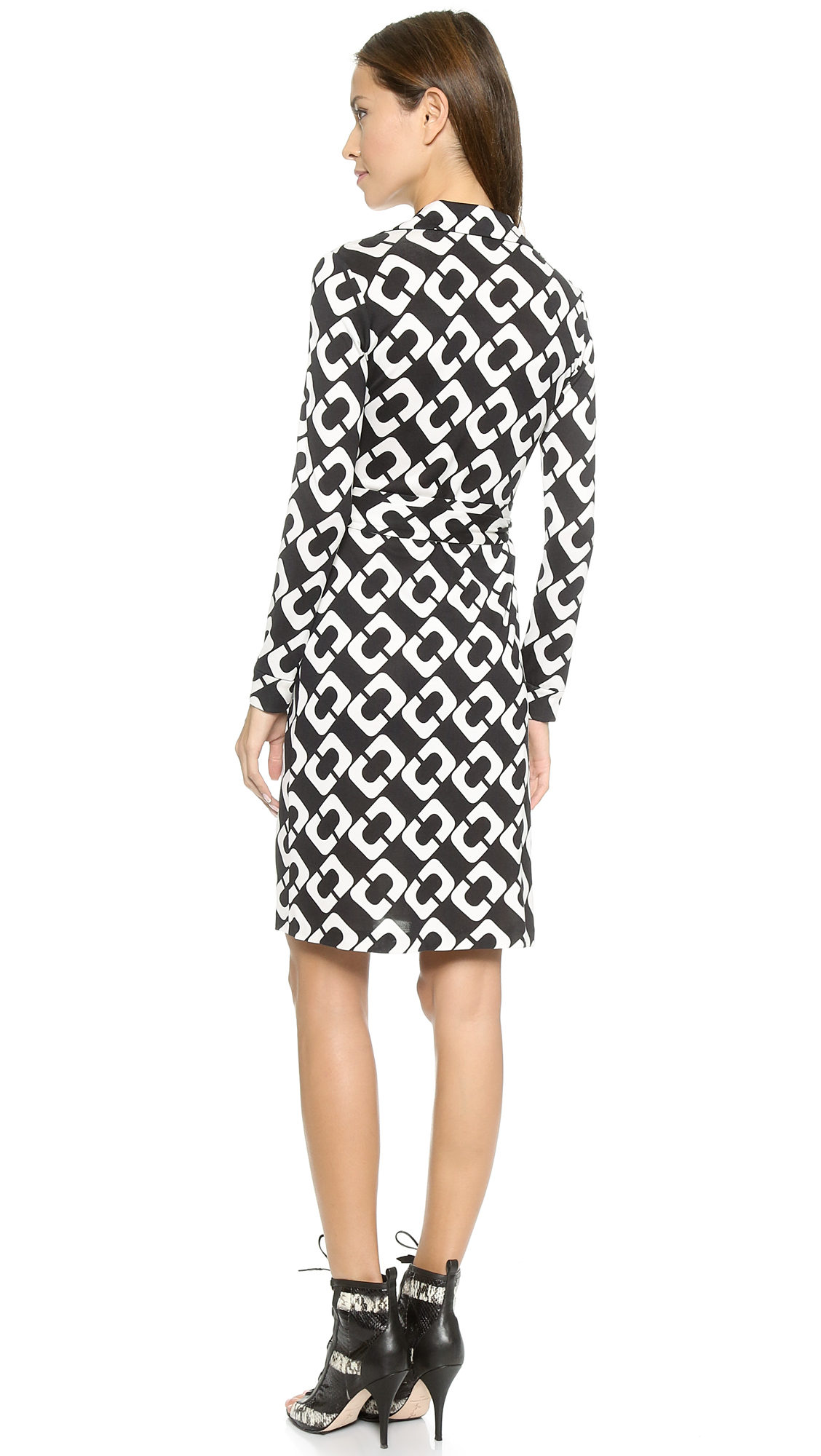 Diane Von Furstenberg New Jeanne Two Wrap Dress In Black Lyst Gallery