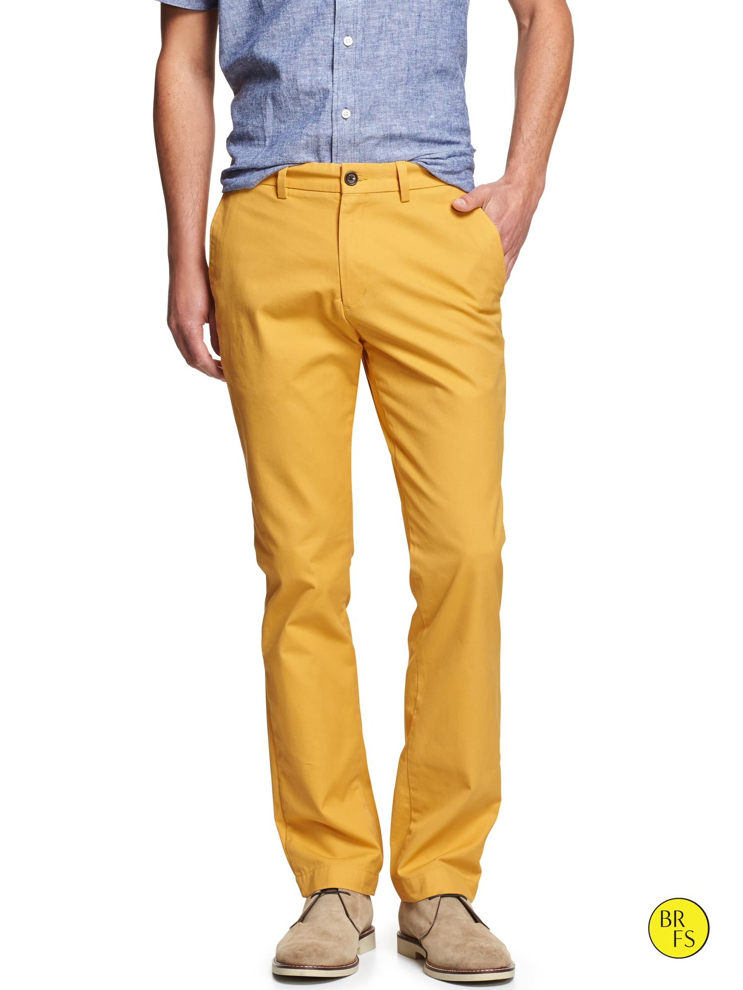 Banana Republic Factory Aiden Slim-Fit Chino in Gold for Men | Lyst