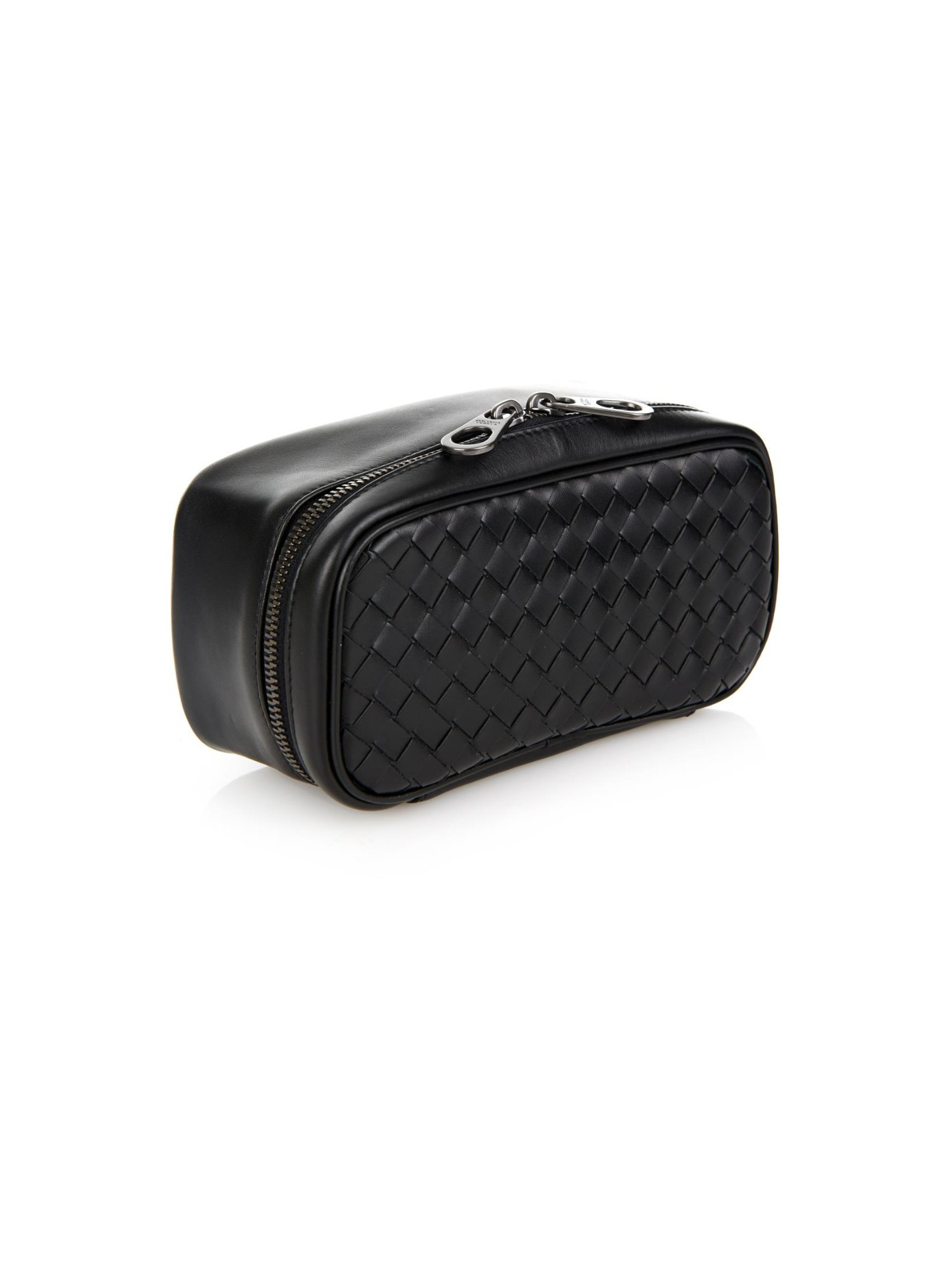 Bottega Veneta Intrecciato Leather Watch Case in Black for Men - Lyst