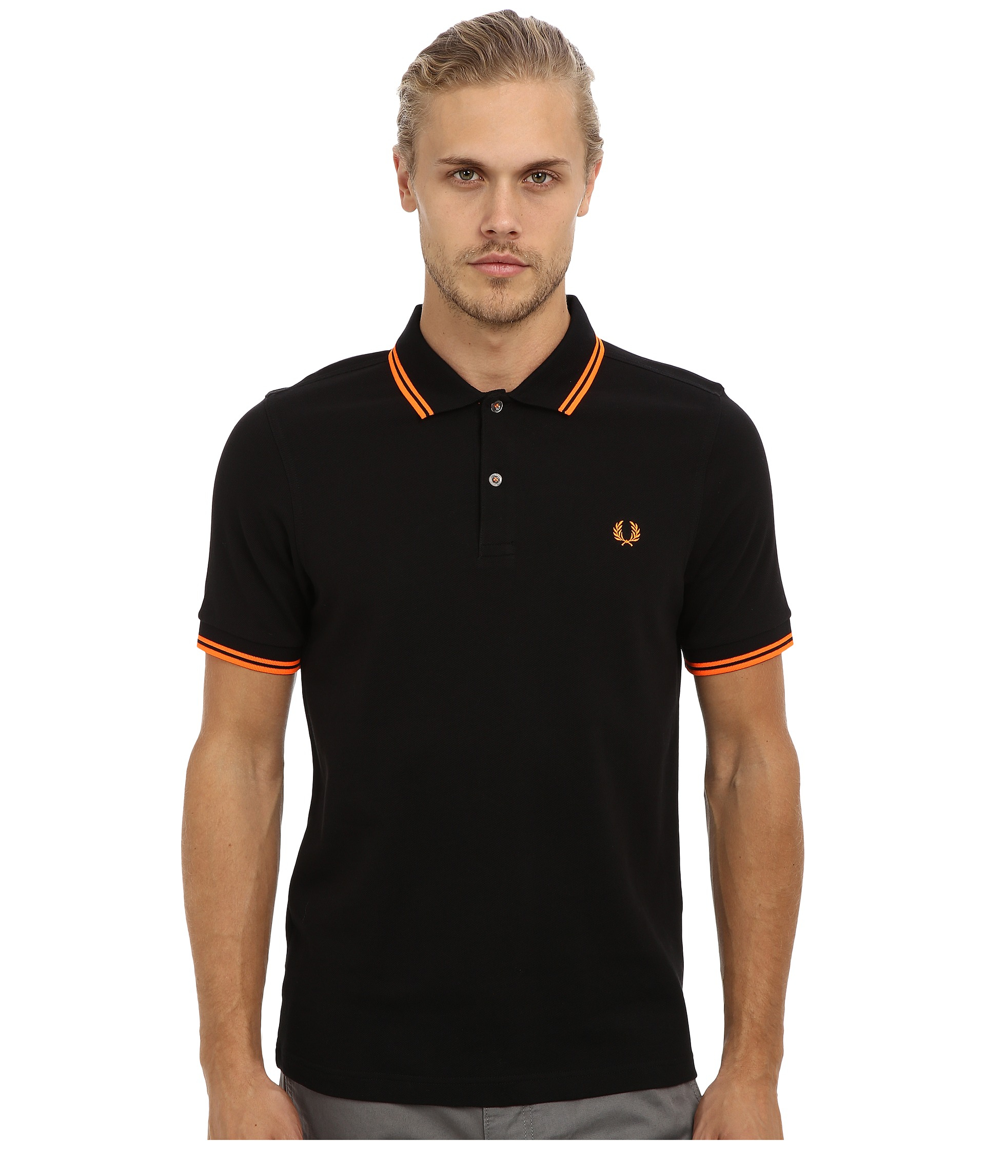 fred perry polo black blue