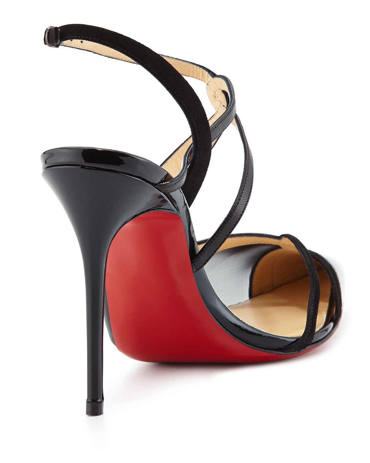 spiked mens shoes - Christian louboutin Asymmetric Slingback Red Sole Pump in Black ...