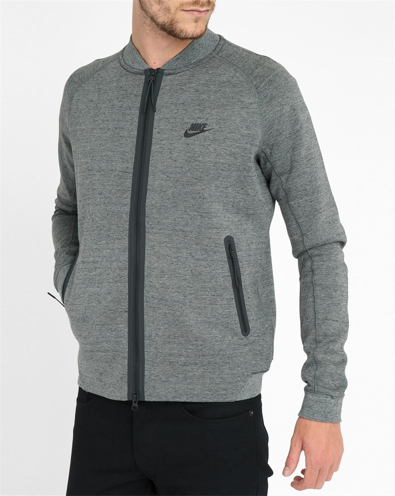 Nike Grey Techfleece Jacket in Gray for Men (grey) | Lyst