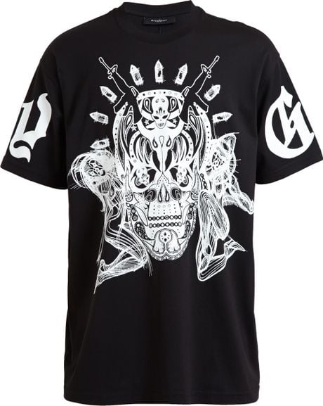 Givenchy Gothic Sugar Skull Tshirt in Black for Men (white) | Lyst