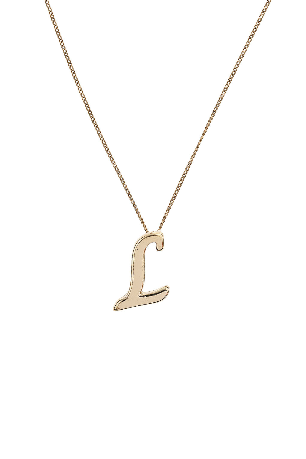 Lyst Top L Initial Necklace In Metallic Gallery
