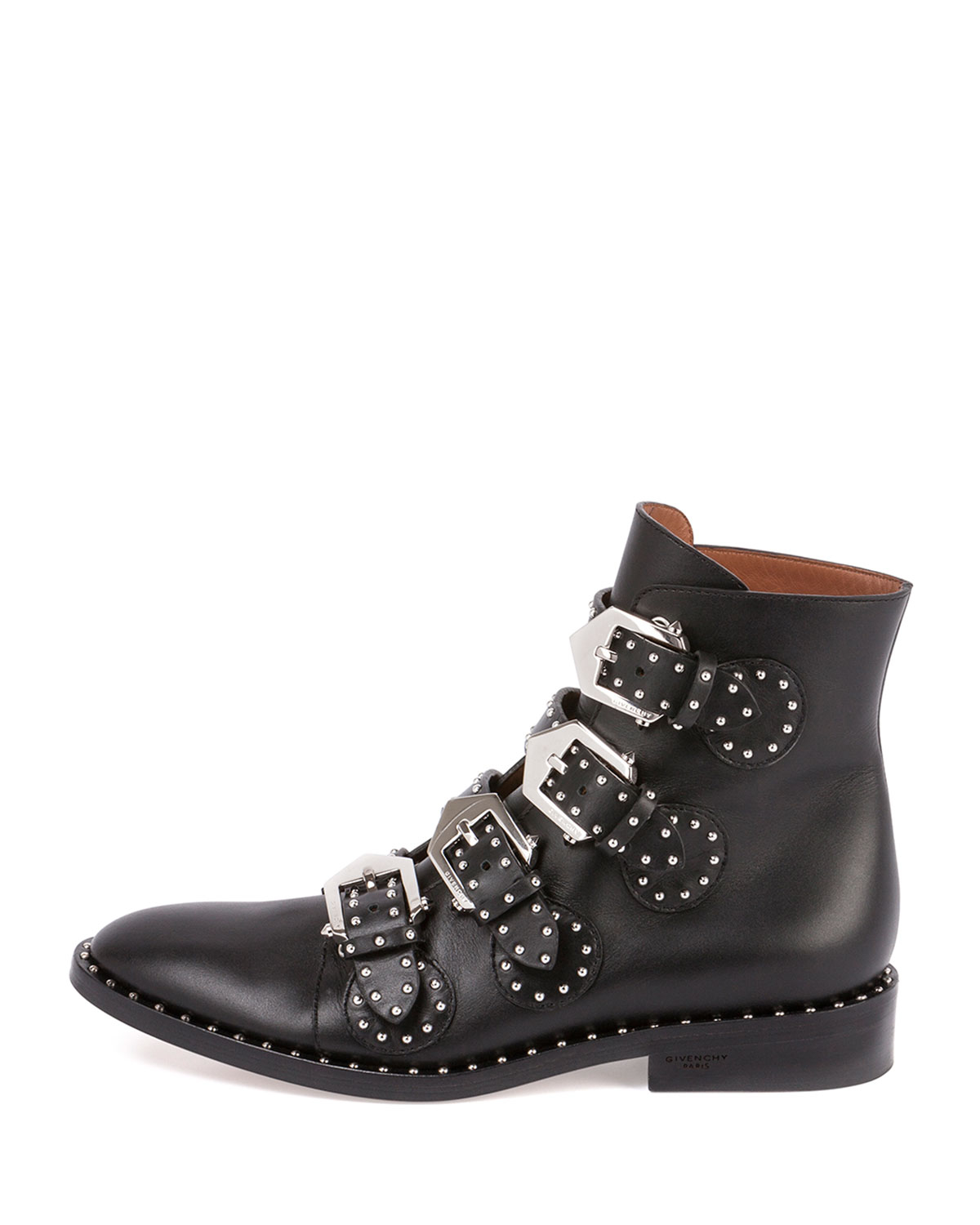 Givenchy Studded Leather Ankle Boot in Black | Lyst