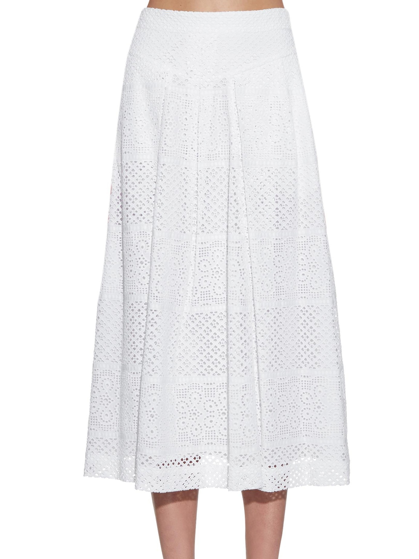 Lyst - Rebecca Taylor Masie Eyelet Skirt in White