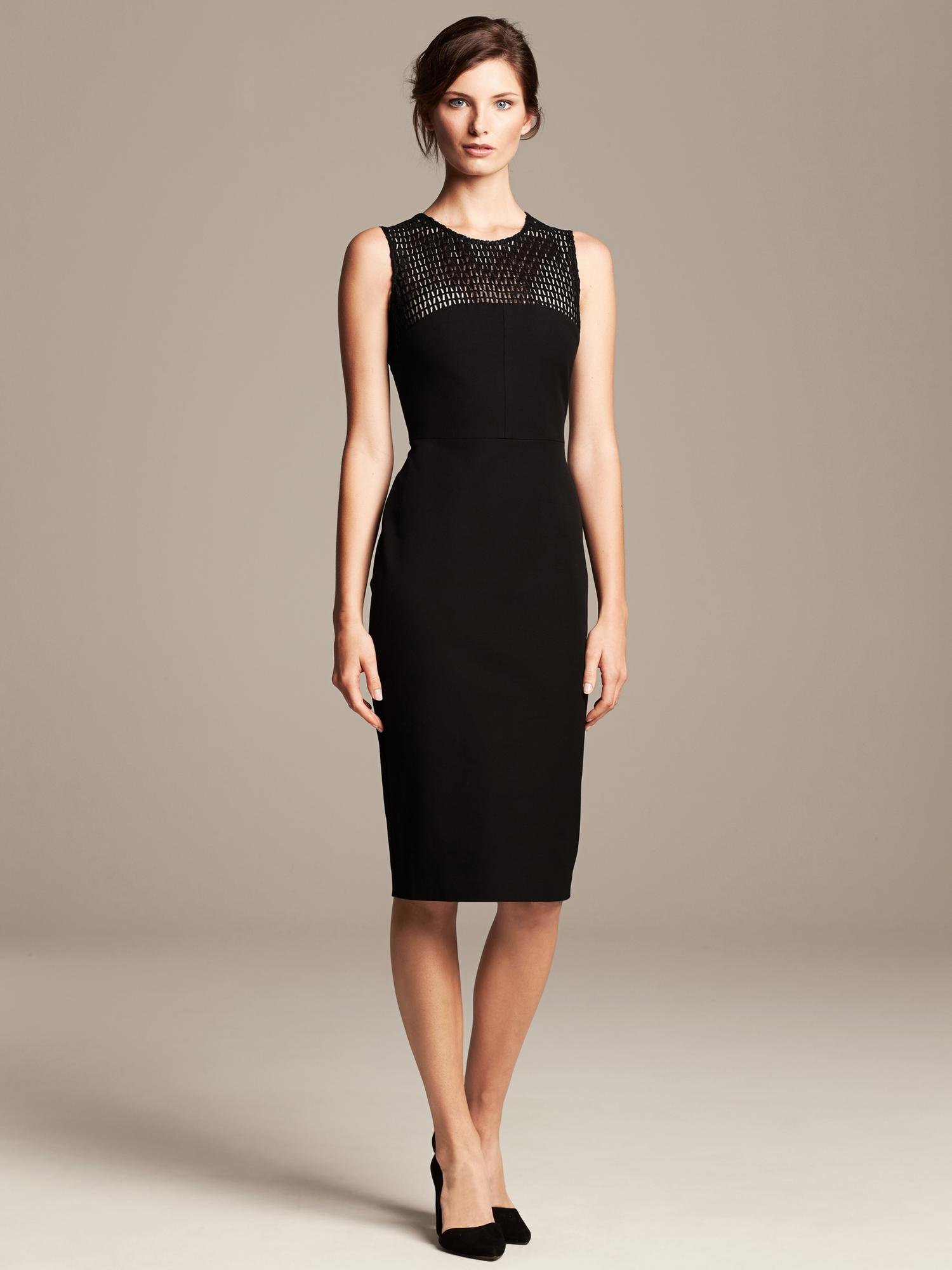 Banana Republic Roland Mouret Collection Lace Yoke Dress in Black (Br ...