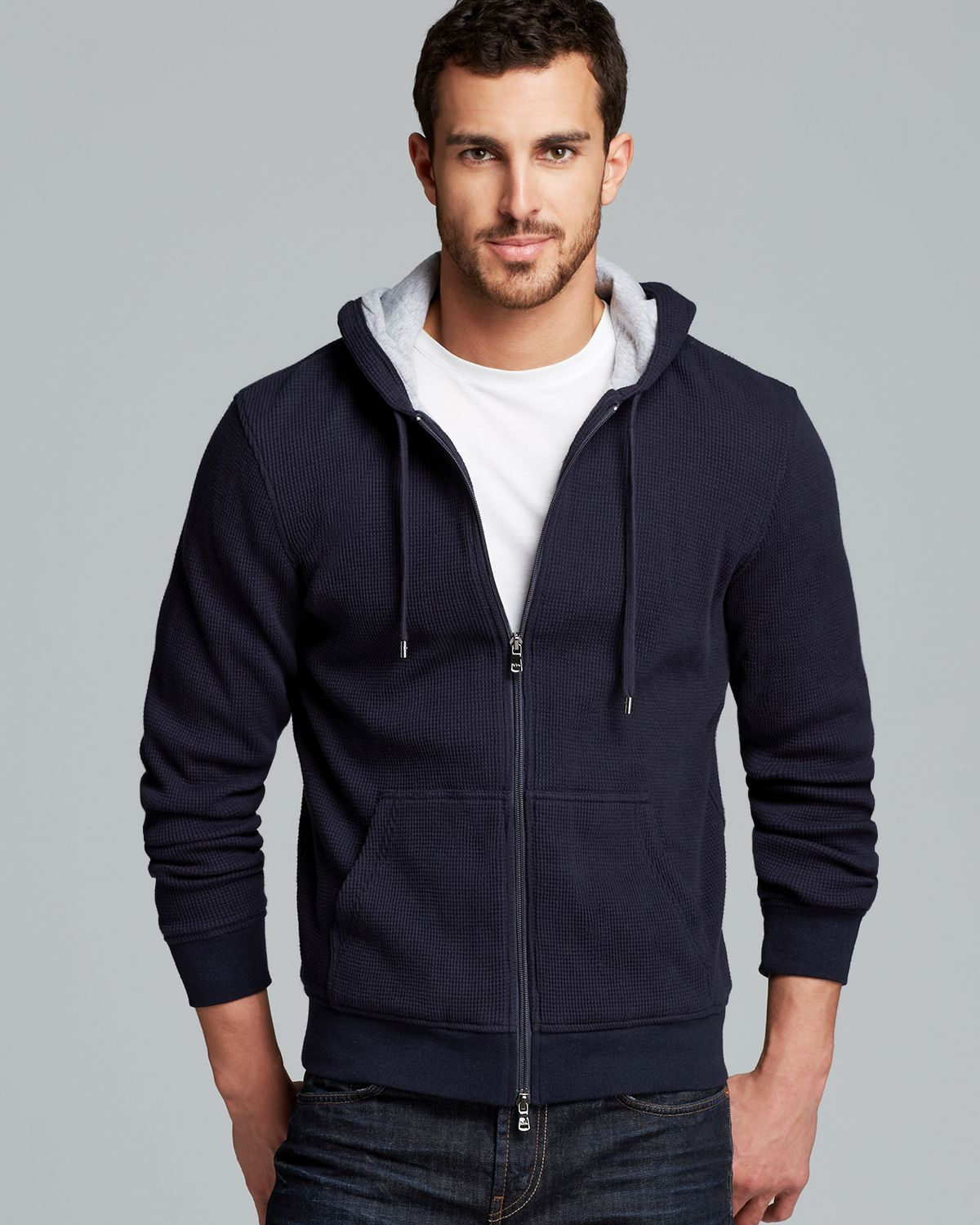 Michael Kors Waffle Hoodie in Blue for Men (Midnight) | Lyst