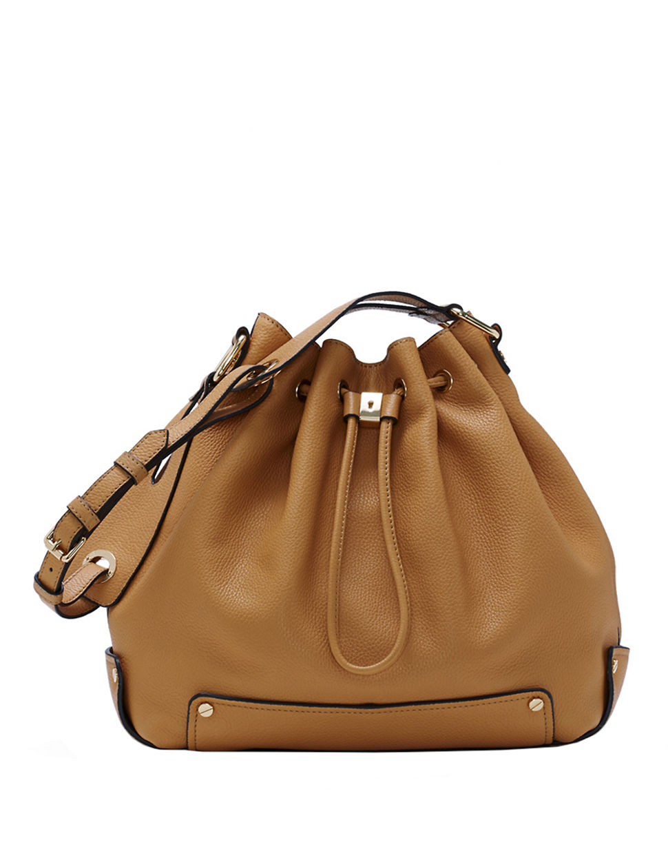Vince Camuto Jill Leather Drawstring Bag in Brown | Lyst