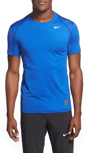 Nike 'pro Cool Compression' Fitted Dri-fit T-shirt in Blue for Men ...