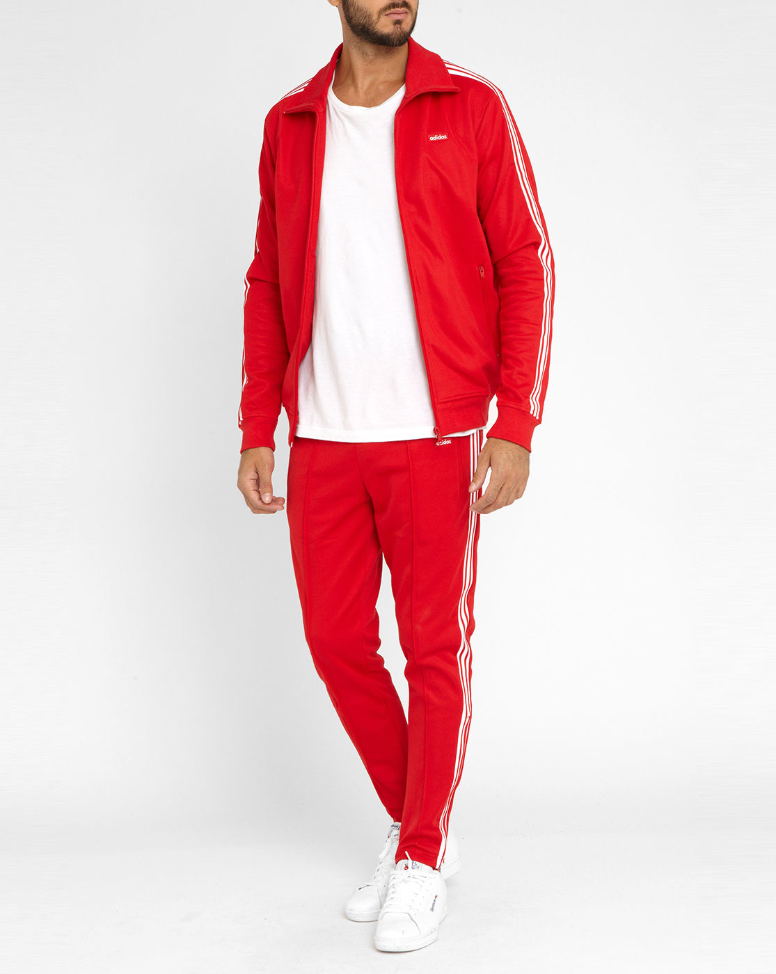 Adidas originals Red Beckenbauer Og Nylon Joggers in Red for Men | Lyst