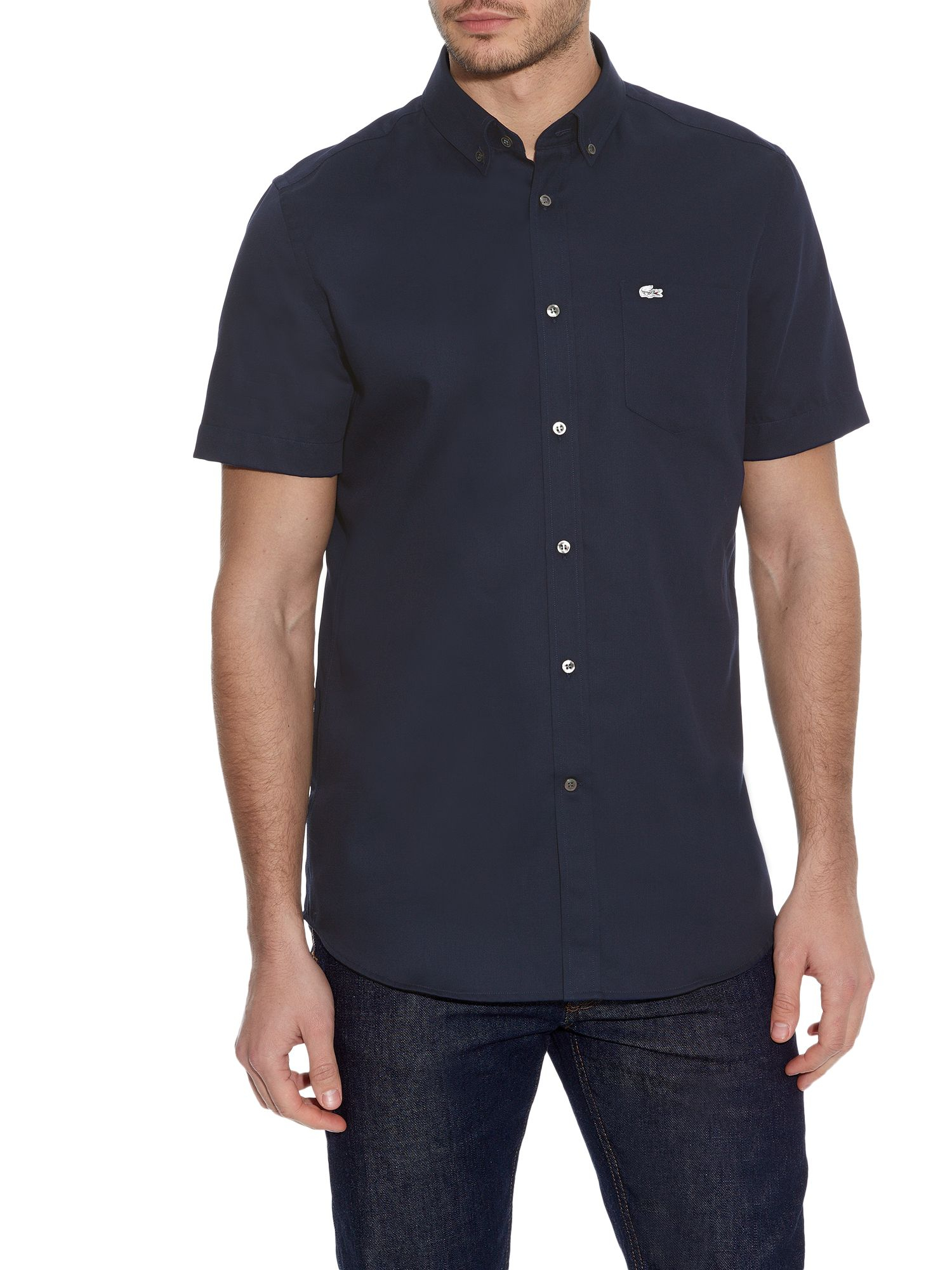 Lacoste | Blue Short Sleeved Mini Pique Shirt for Men | Lyst