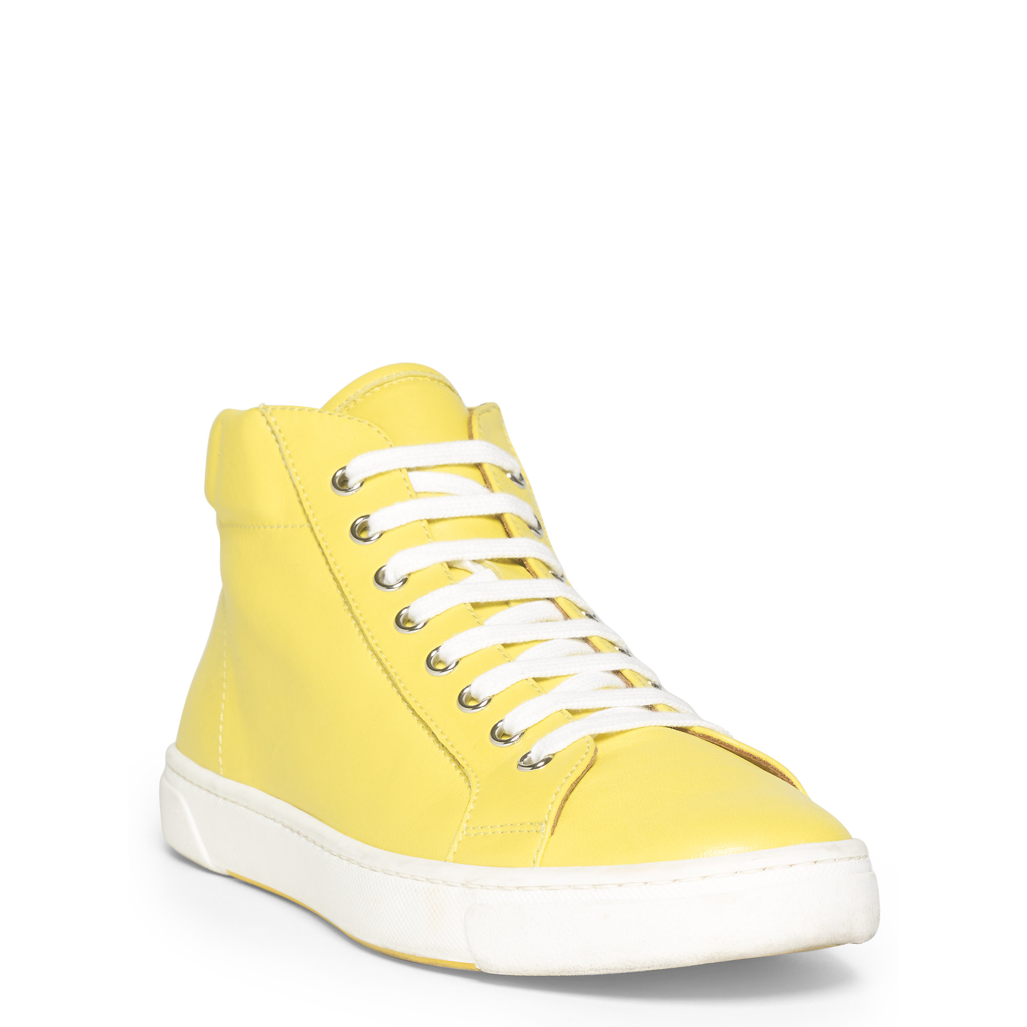 Lyst - Polo Ralph Lauren Leather High-top Sneaker in Yellow