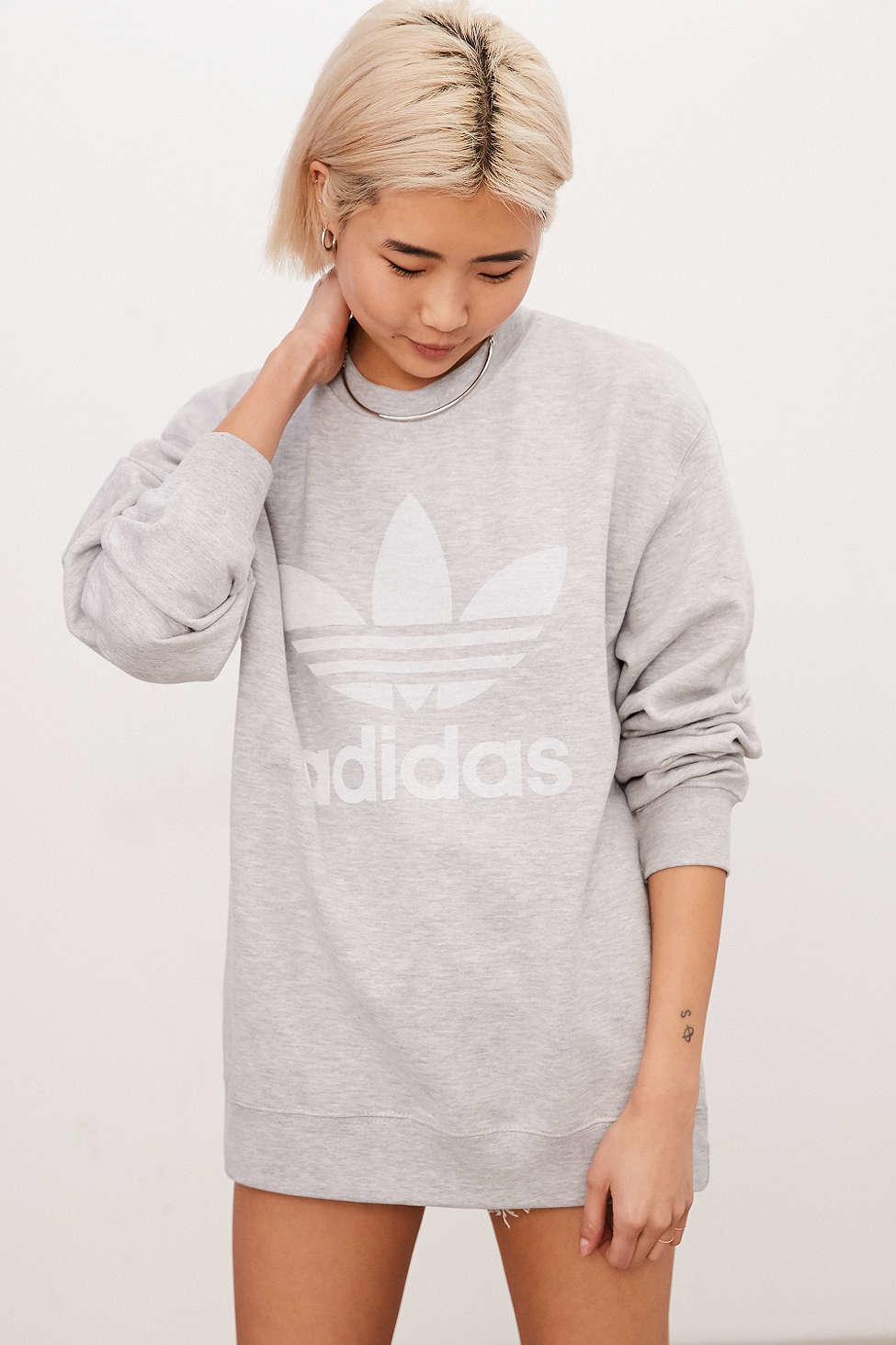 adidas off the shoulder sweatshirt