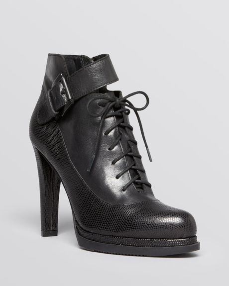 French Connection Lace Up Platform Booties - Sasha High Heel in Black ...