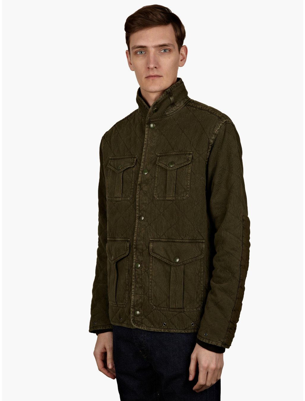 Polo Ralph Lauren Mens Olive Quilted Utility Jacket in Green for Men ...