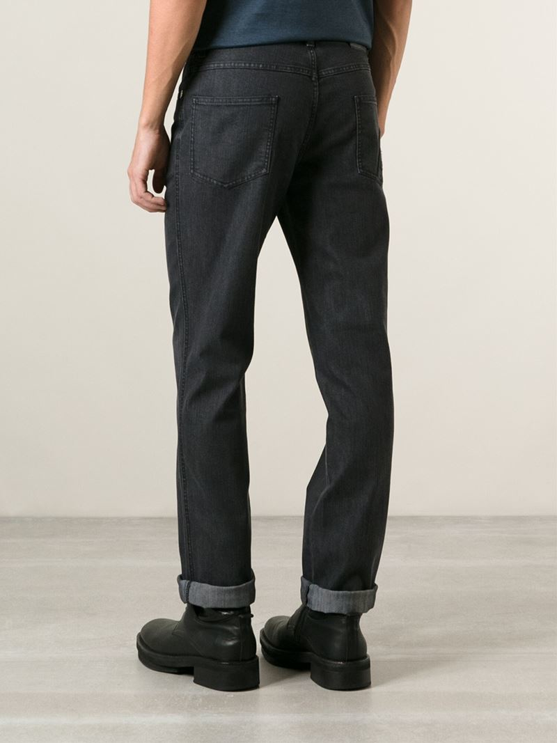 Lyst - Brioni Straight Leg Jeans in Gray for Men