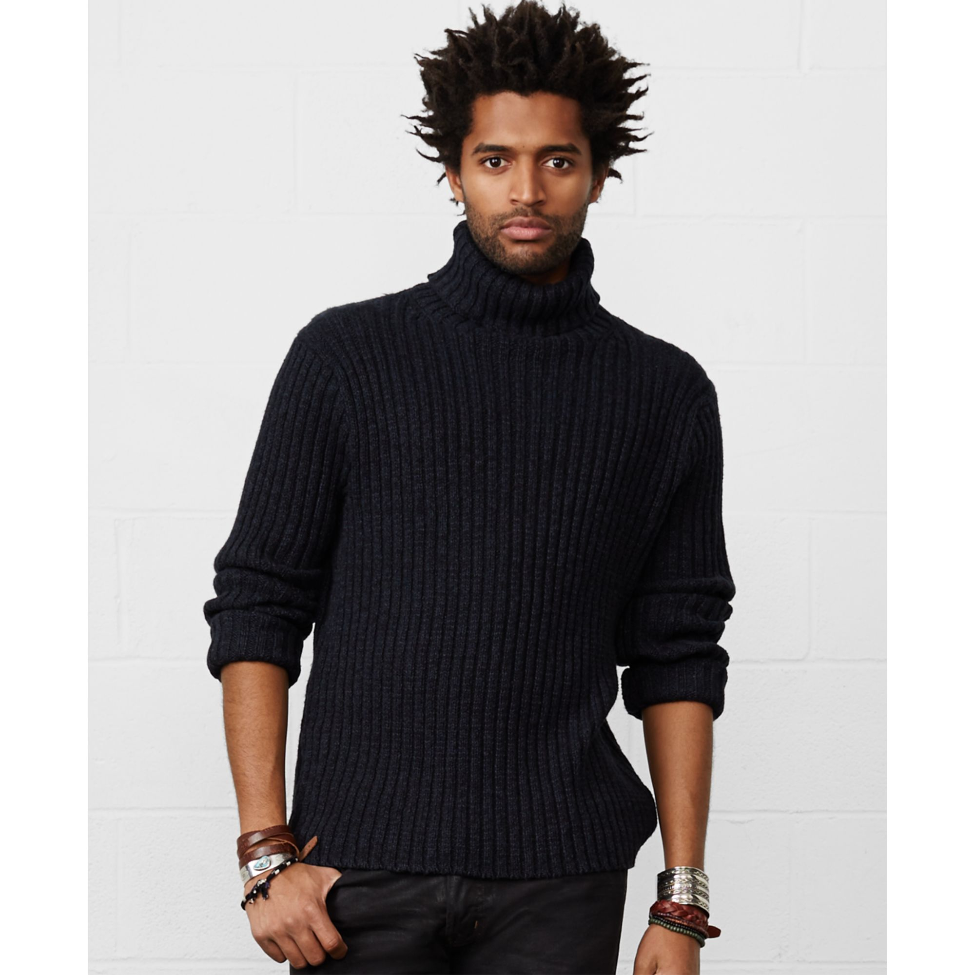 Denim & supply ralph lauren Turtleneck Sweater in Black for Men | Lyst
