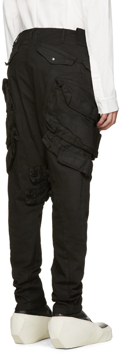 black denim cargo pants