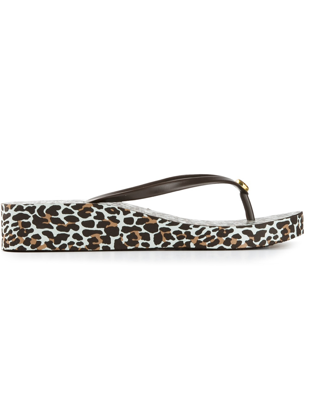 leopard tory burch flip flops