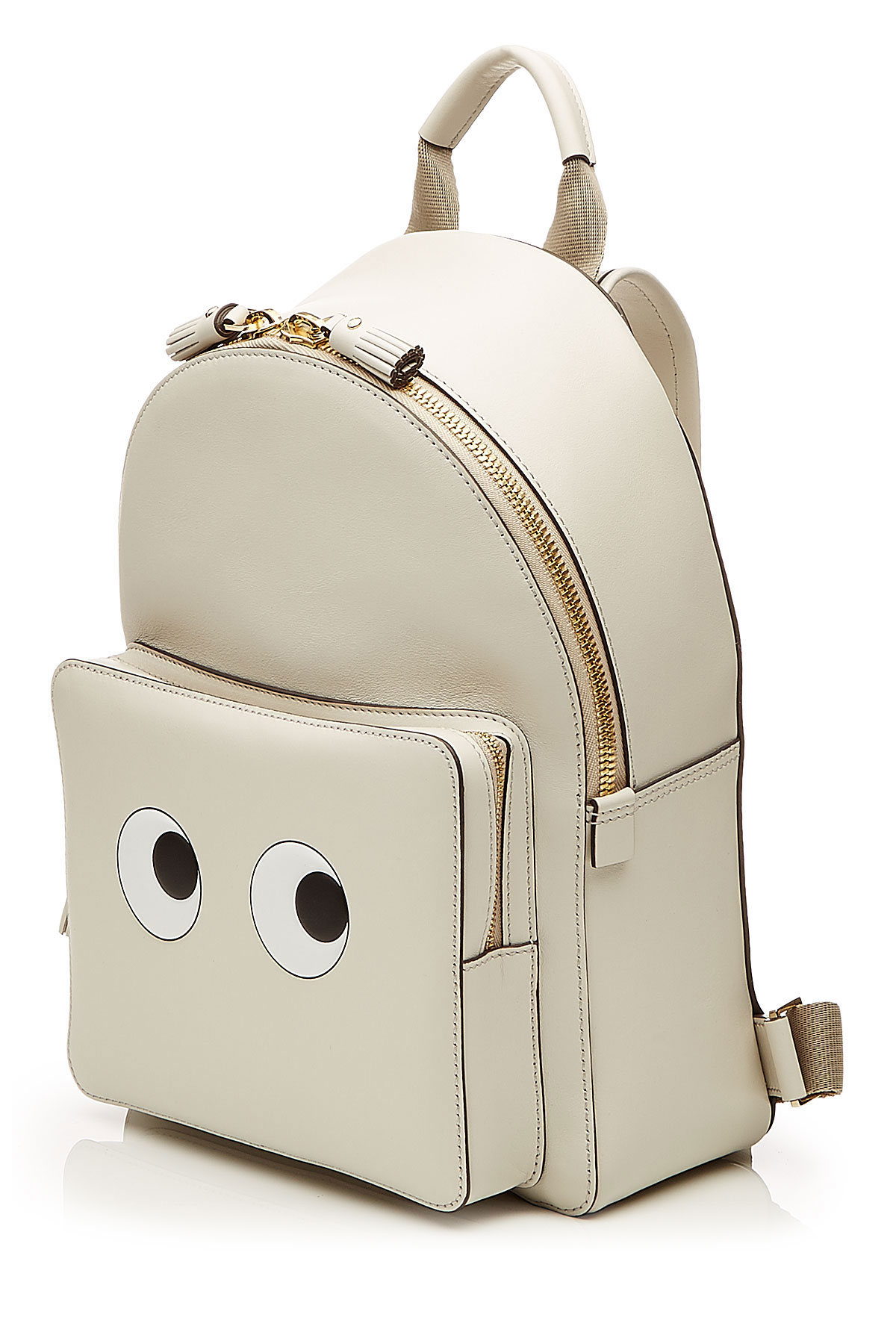 Anya hindmarch Leather Eyes Mini Backpack - White in White | Lyst