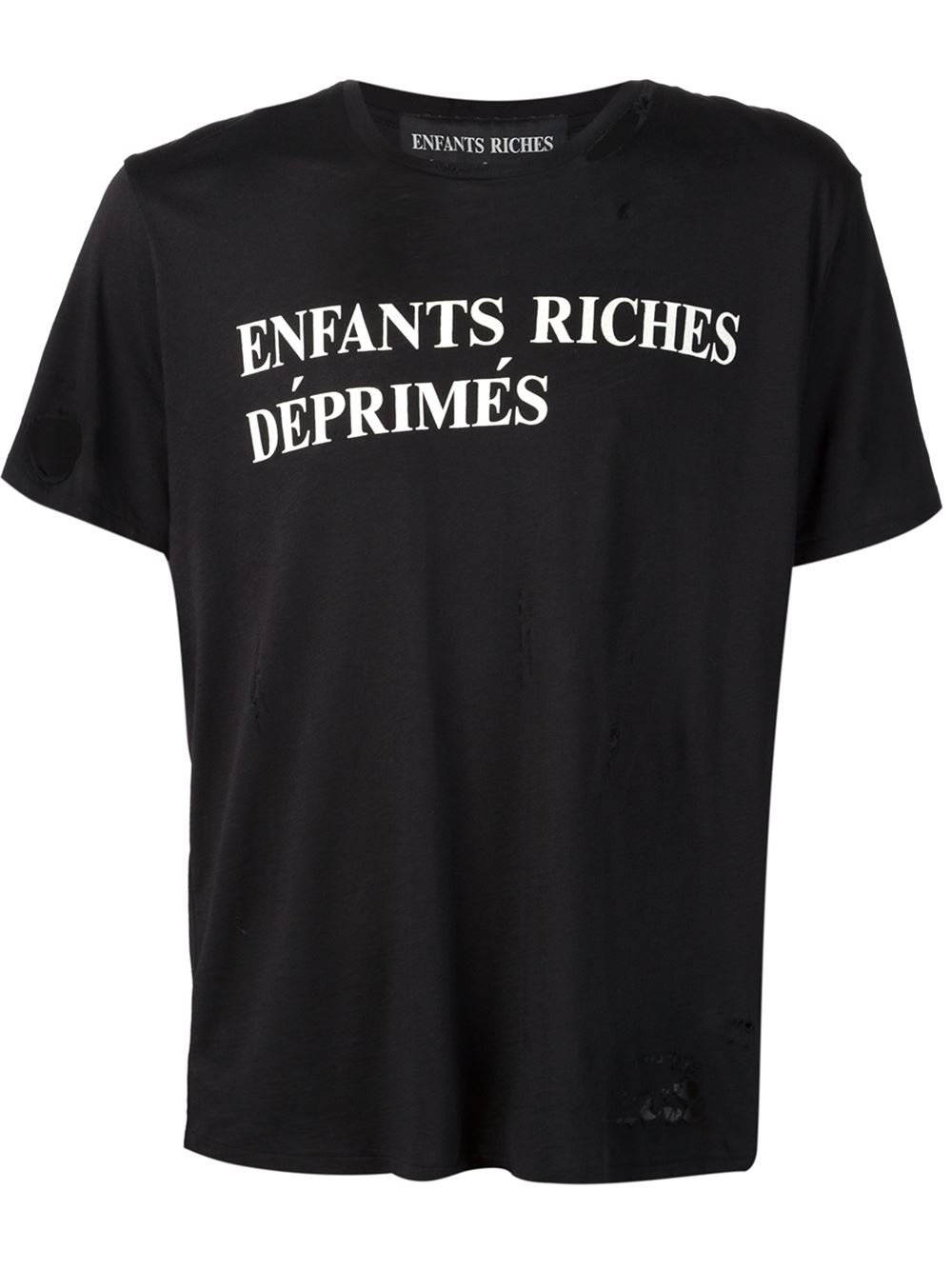 Enfants riches deprimes Logo Printed Distressed T-shirt in Black for ...