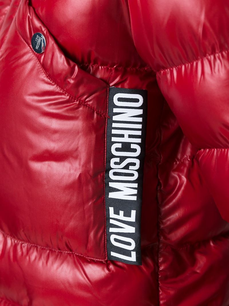 Love moschino Love-Motif Quilted Jacket in Red | Lyst