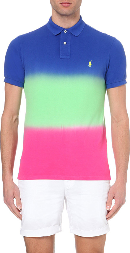 dip dye polo shirt