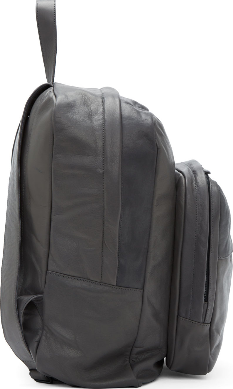 Lyst - Common Projects Gray Leather Backpack in Gray for Men