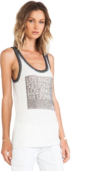 Nsf Clothing Tay Los Angeles Tank in White | Lyst