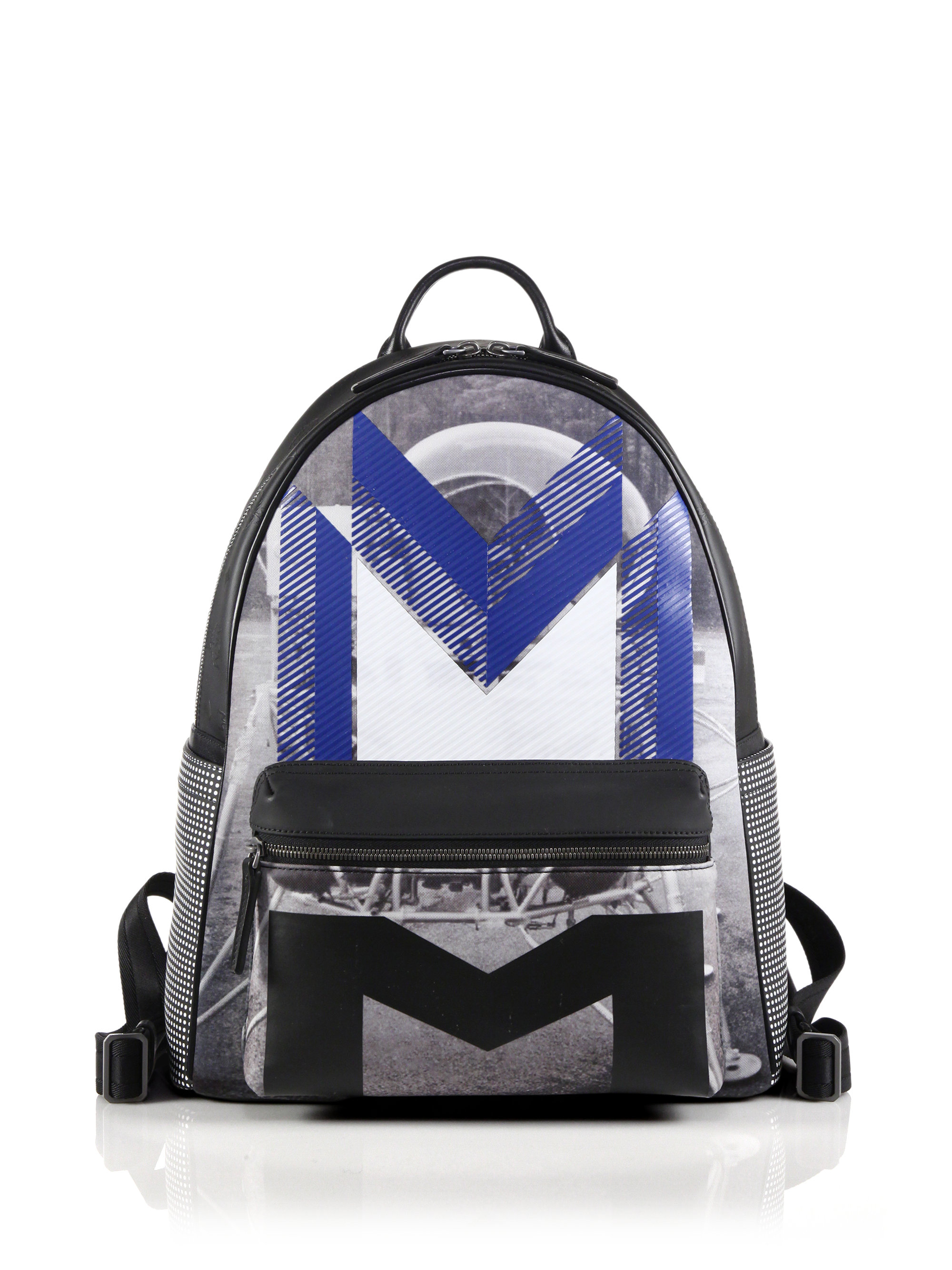 Mcm Moonwalker Medium Backpack in Gray for Men | Lyst