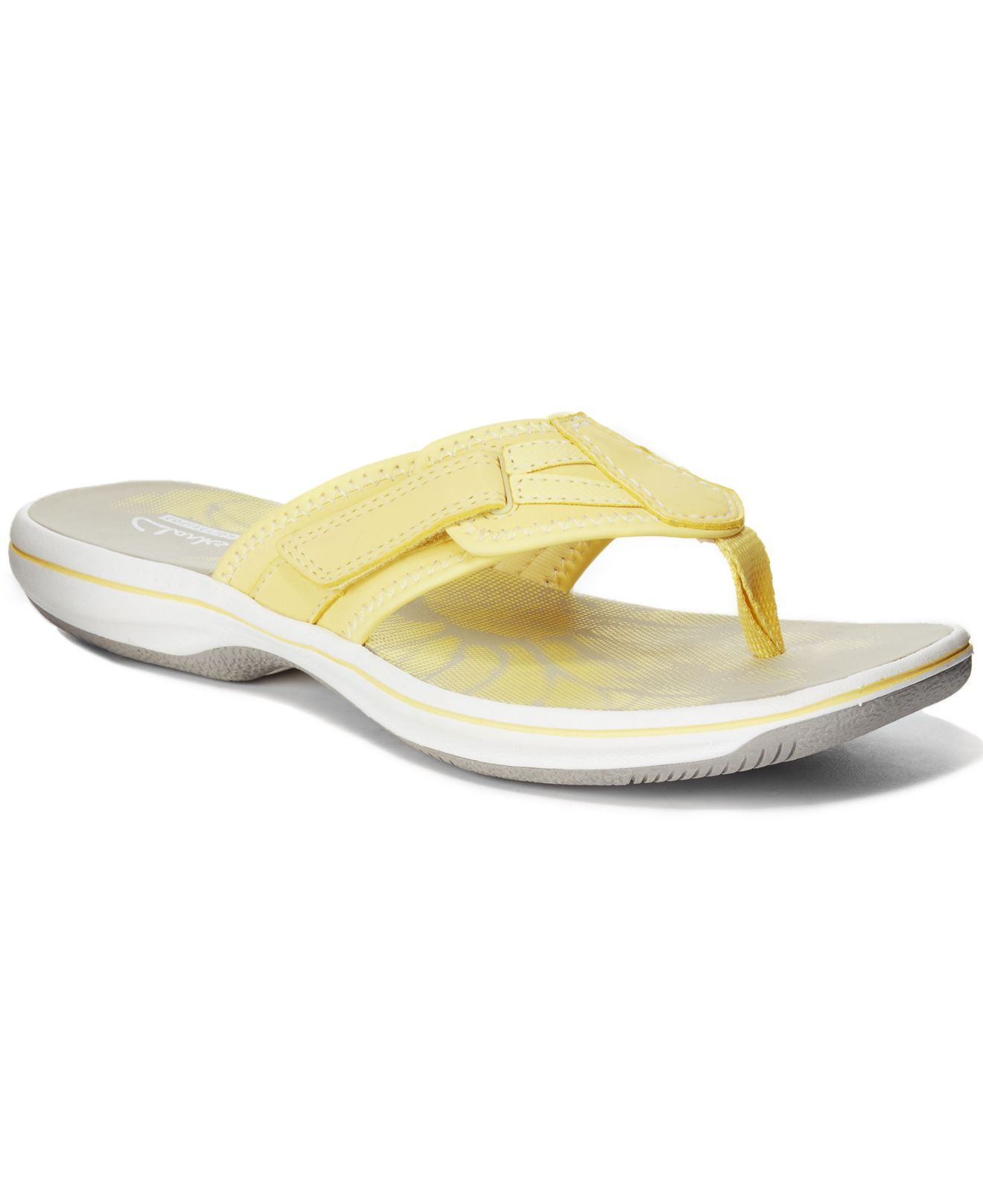 Lyst - Clarks Collection Women's Brinkley Athol Flip Flops in Yellow