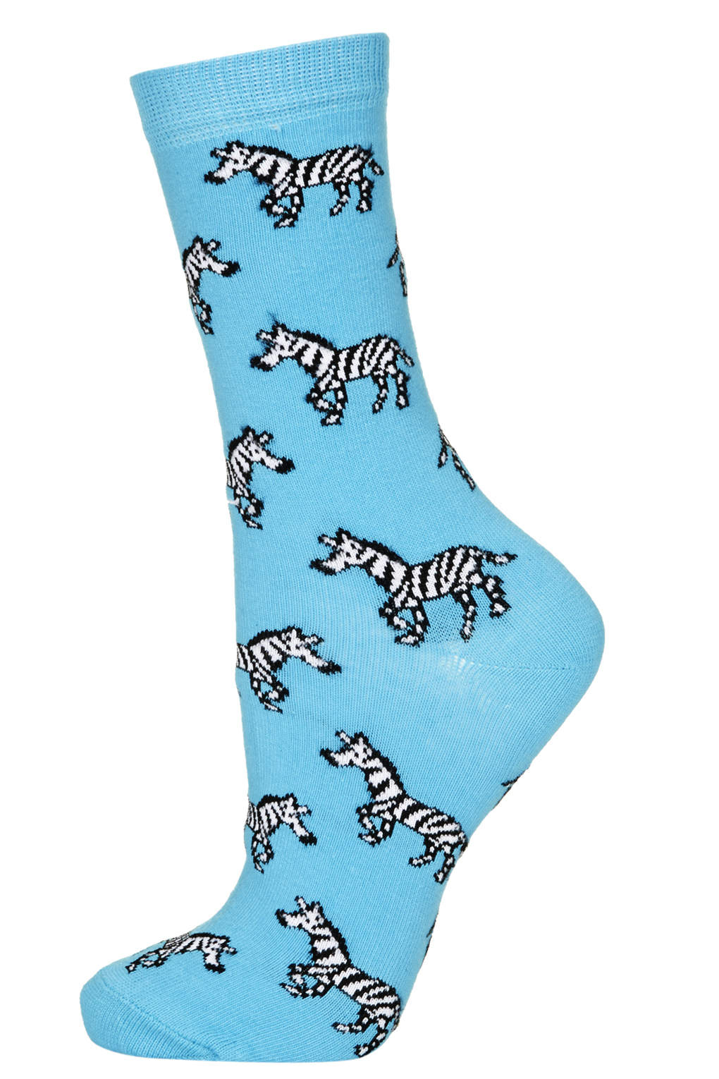 Lyst Zebra Ankle Socks in Blue