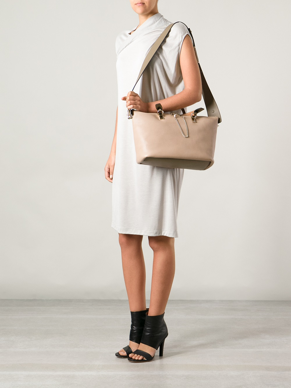 clohe handbags - Chlo Large \u0026#39;Baylee\u0026#39; Tote in Beige (nude \u0026amp; neutrals) | Lyst