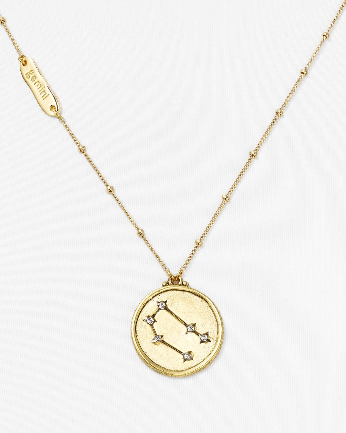 Sequin Astrological Star Map Necklace 18 in Gold (Gemini) | Lyst