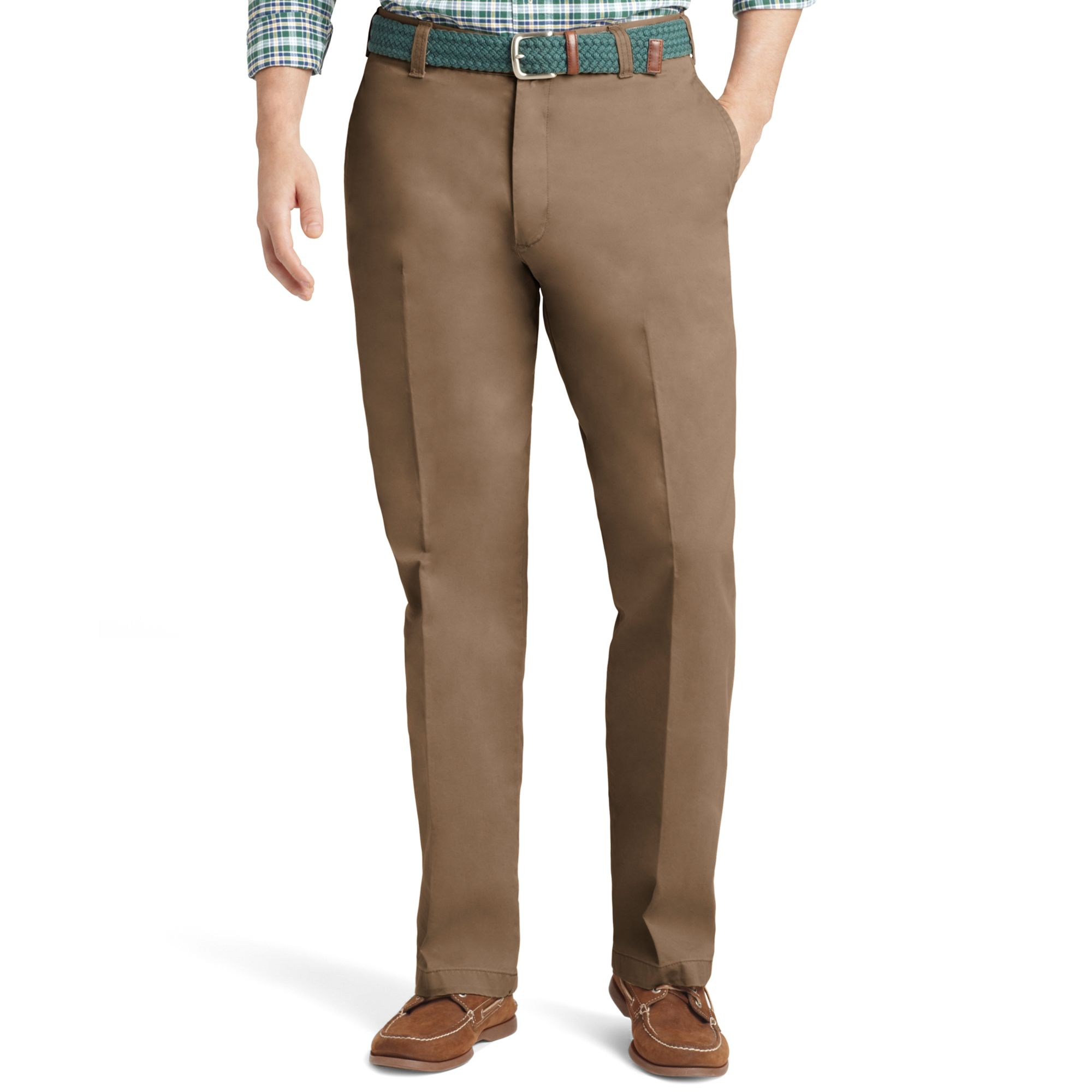 Izod Pants, Saltwater Classic-Fit Chino Pants in Brown for Men (Dusty ...