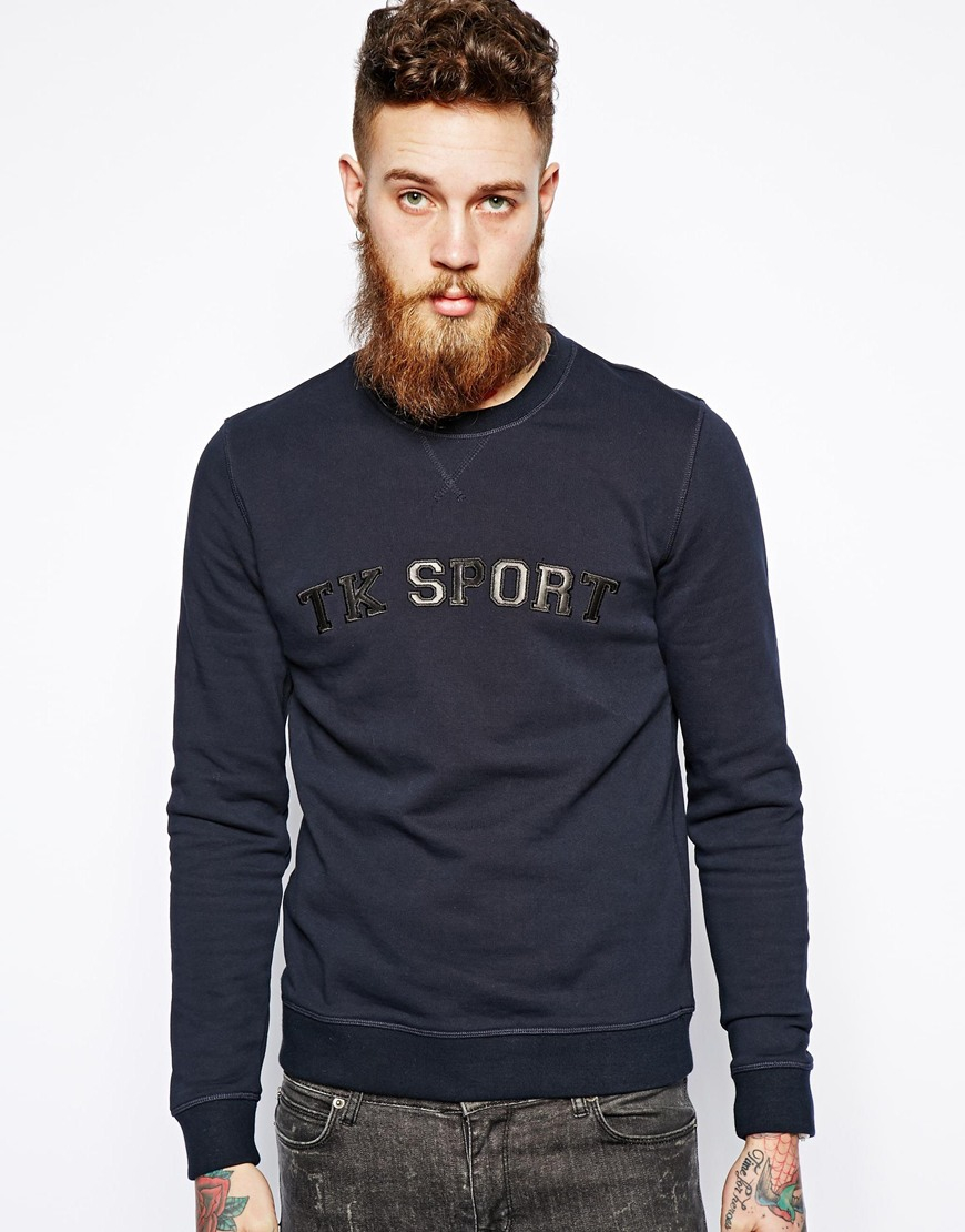 Lyst - The kooples sport Sweatshirt with Logo Applique in Blue for Men