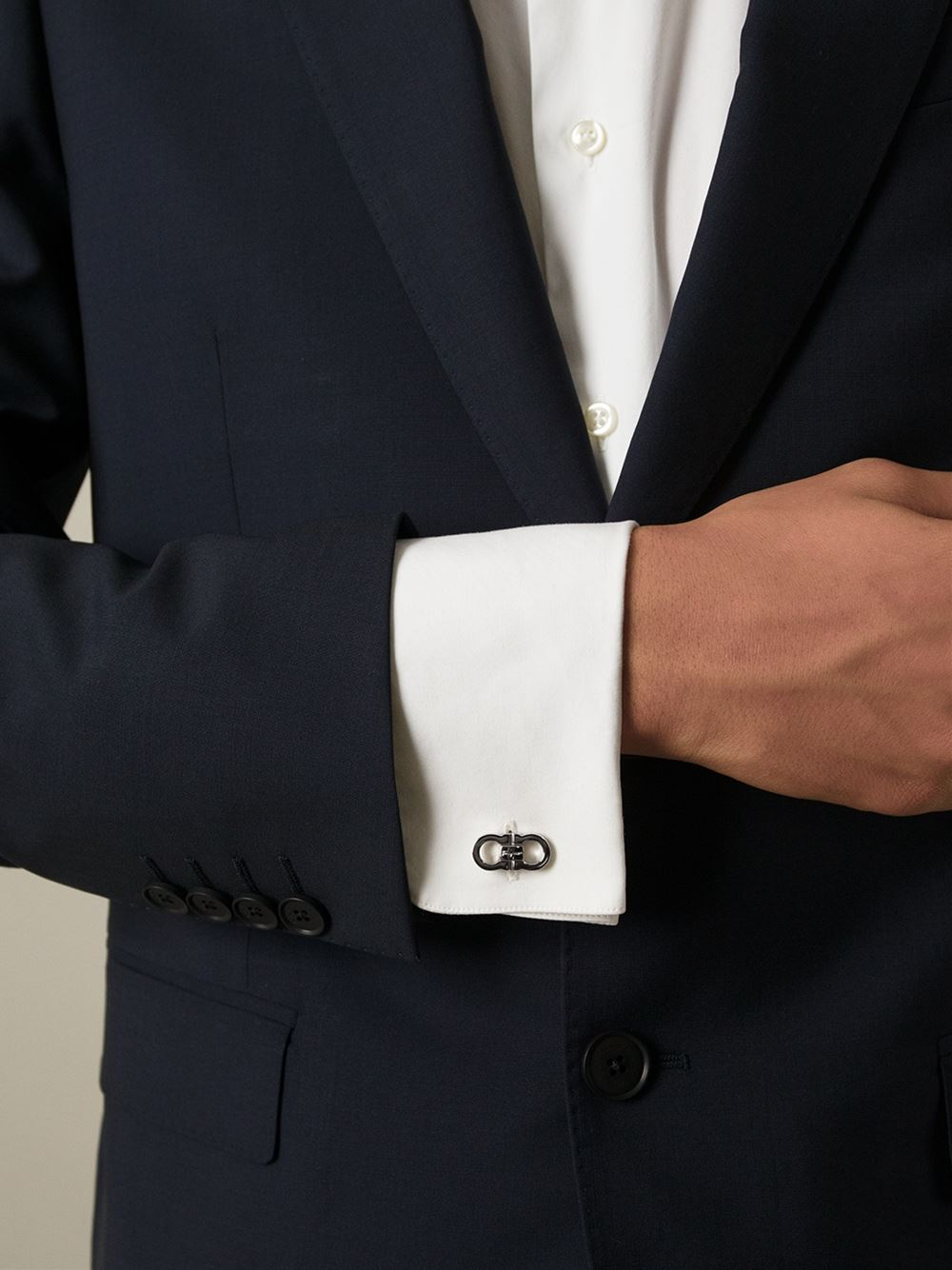 Lyst - Ferragamo Gancini Cufflinks in Metallic for Men