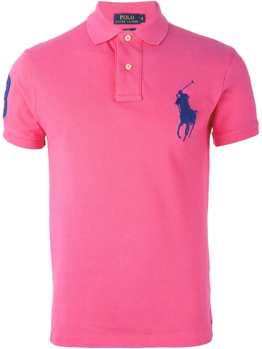  Polo  ralph  lauren  Logo Embroidered Polo  Shirt in Pink for 